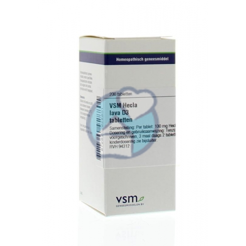VSM Enkelvoudige Homeopathie Hecla Lava D3 200 Tabletten