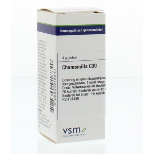 VSM Enkelvoudige Homeopathie Chamomilla C30 4 Gramm Globuli