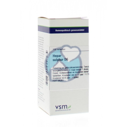VSM Enkelvoudige Homeopathie Hepar Sulphur D6