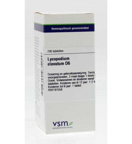 VSM Enkelvoudige Homeopathie Lycopodium Clavatum D6