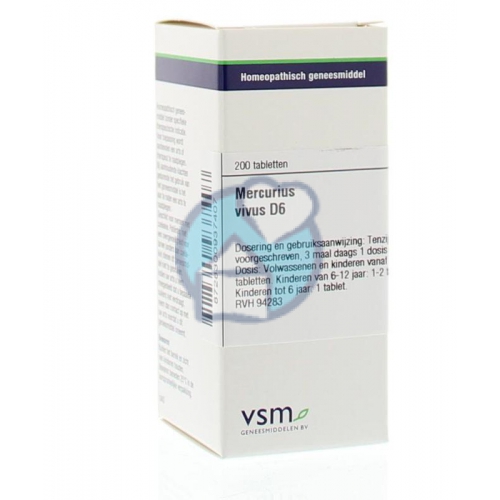 VSM Enkelvoudige Homeopathie Mercurius Vivus D6