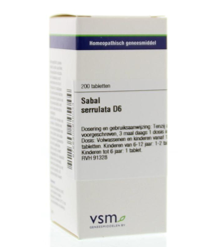 VSM Enkelvoudige Homeopathie Sabal Serrulata D6