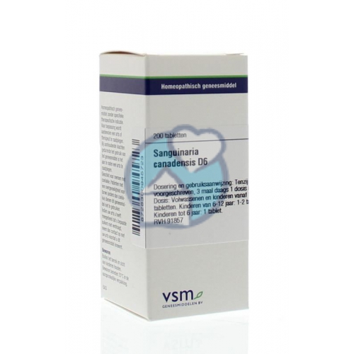 VSM Enkelvoudige Homeopathie Sanguinaria Canadensis D6
