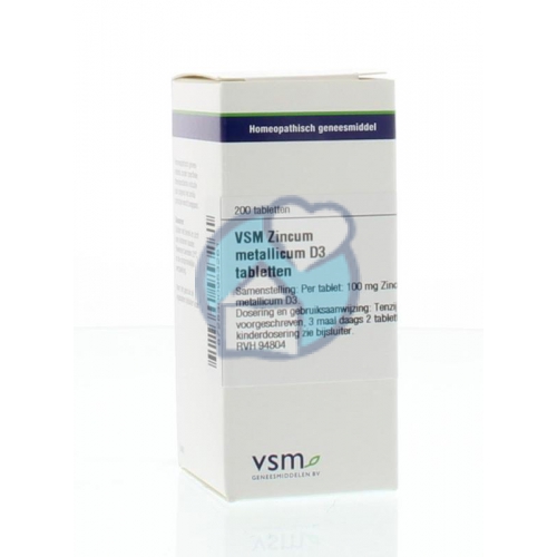  VSM Enkelvoudige Homeopathie Zincum Metallicum D3