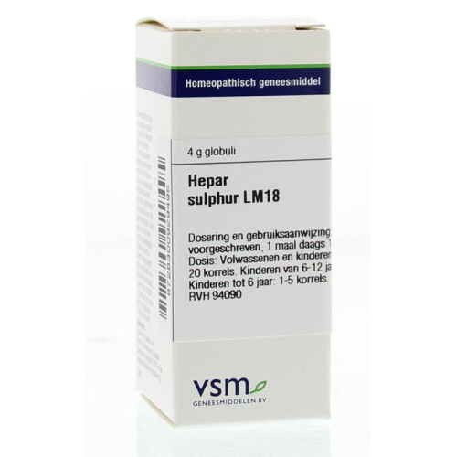 VSM Enkelvoudige Homeopathie Hepar Sulphur LM18
