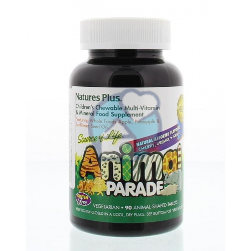 Natures Plus Animal Parade Multi Gemengd Fruit 90 chewable tablets