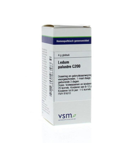 4 gram globuli VSM Enkelvoudige Homeopathie Ledum Palustre C200