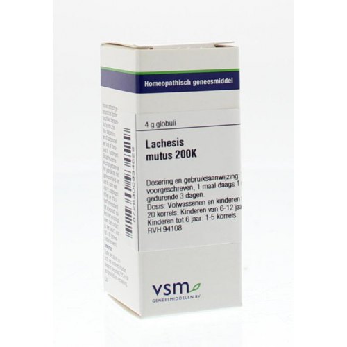 VSM Enkelvoudige Homeopathie Lachesis Mutus 200K