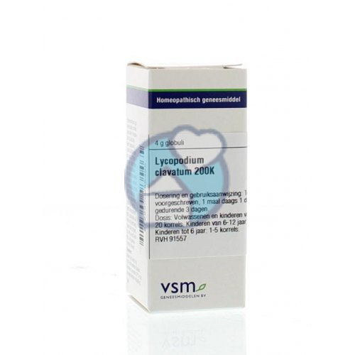VSM Enkelvoudige Homeopathie Lycopodium Clavatum 200K 4 gram globuli