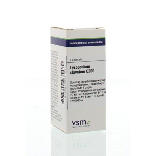 VSM Enkelvoudige Homeopathie Lycopodium Clavatum C200 4 Gramm Globuli