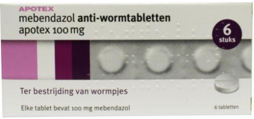 Apotex Mebendazol Anti-Wormtabletten 6 Stücke