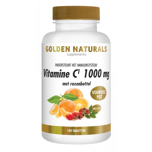  Golden Naturals Vitamine C 1000 mg met Rozenbottel Time Release Voordeelpot