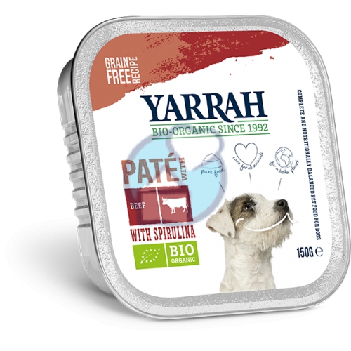 Yarrah Hondenvoer Paté met Rund Biologisch 150 Gramm