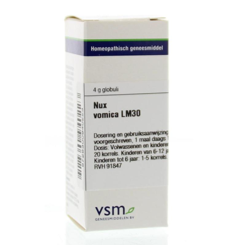 VSM Enkelvoudige Homeopathie Nux Vomica Lm30