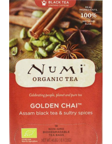 Numi Organic Tea Golden Chai Thee Biologisch 18 Tüte