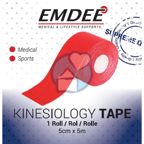 Emdee Kinesiology Tape Rood 5cm x 5m 1 Stücke