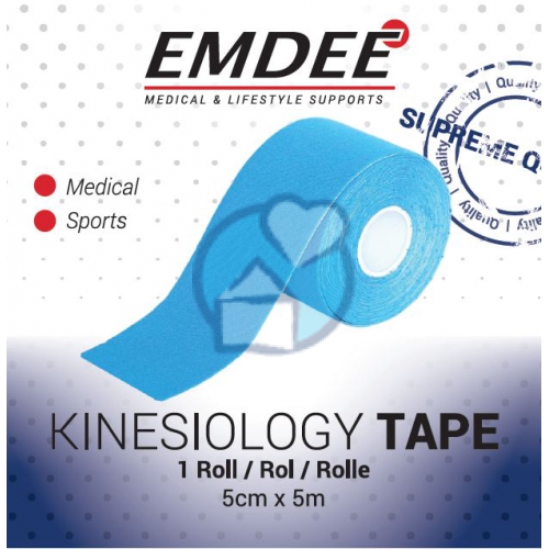 Emdee Kinesiology Tape Blauw 5cm x 5m 1 Stücke