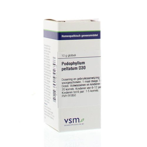 VSM Enkelvoudige Homeopathie Podophyllum Peltatum D30 10 Gramm Globuli