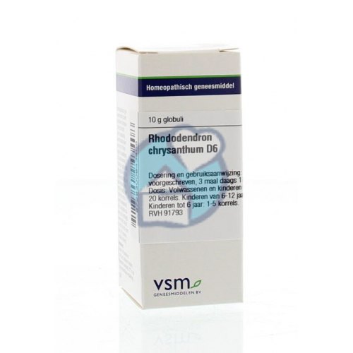 VSM Enkelvoudige Homeopathie Rhododendron Chrysanthum D6