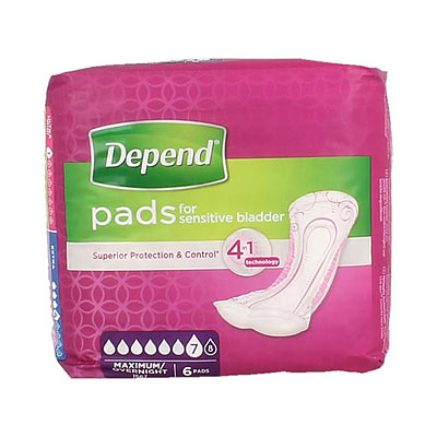 Depend Incontinentieverband Maximum Pads 6 Stücke