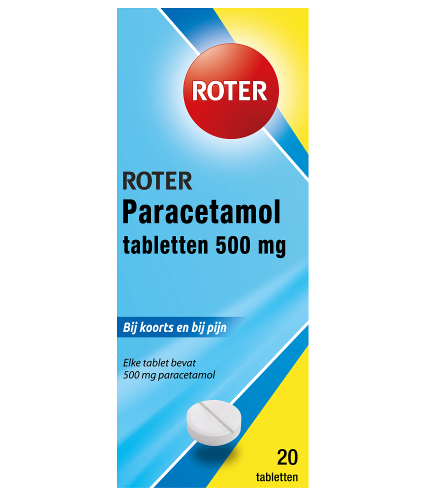 20 tabletten Roter Paracetamol 500 mg