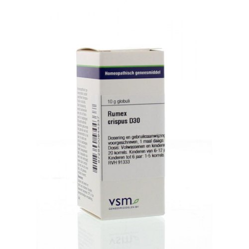 VSM Enkelvoudige Homeopathie Rumex Crispus D30 10 Gramm Globuli