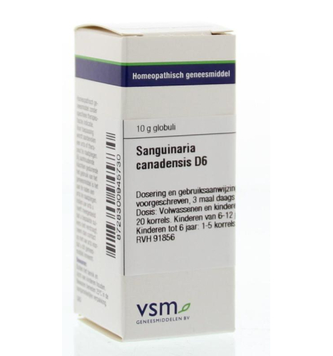VSM Enkelvoudige Homeopathie Sanguinaria Canadensis D6
