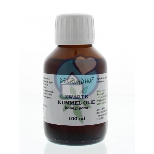 De Cruydhof Zwarte Kummel Olie Koudgeperst 100 Ml