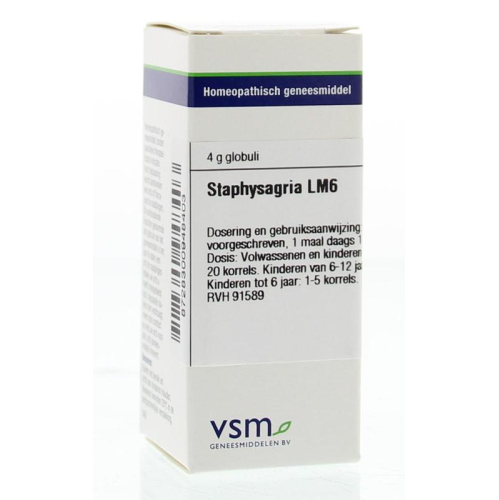 VSM Enkelvoudige Homeopathie Staphysagria Lm6