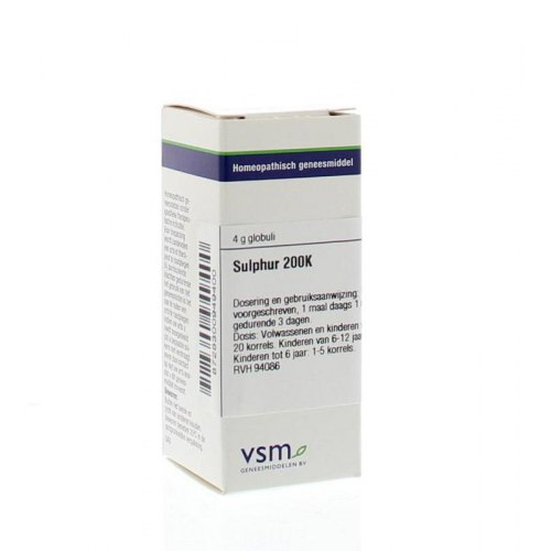 VSM Enkelvoudige Homeopathie Sulphur 200K