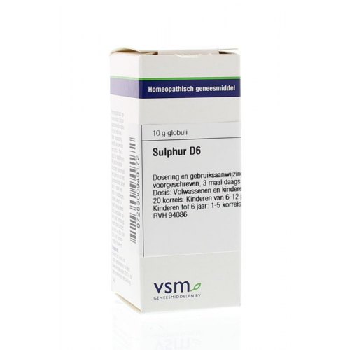 VSM Enkelvoudige Homeopathie Sulphur D6