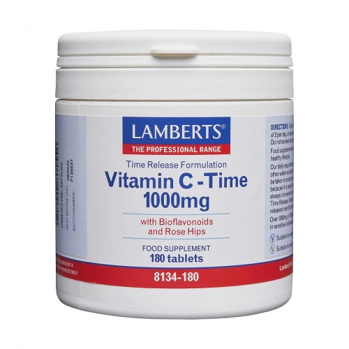 180 tabletten Lamberts Vitamine C 1000mg Time Release met Bioflavonoiden