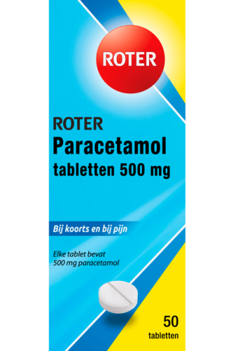 50 tabletten Roter Paracetamol 500 mg