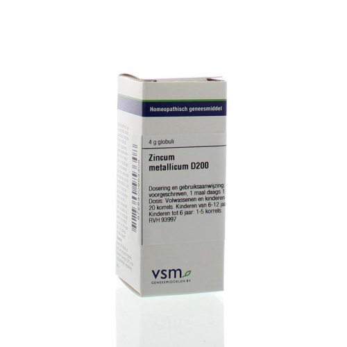  VSM Enkelvoudige Homeopathie Zincum Metallicum D200
