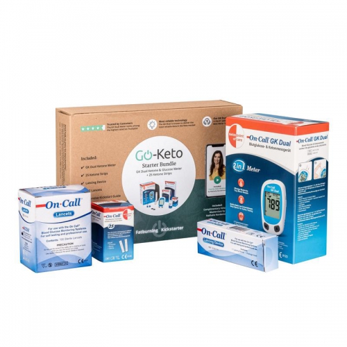 Go-Keto Starter Bundle Kickstarter GK Dual Ketone & Glucose Meter 1 set