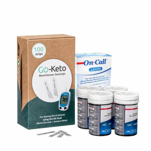 Go-Keto Blood Ketone 100 Teststrips + 100 Lancetten 1 set
