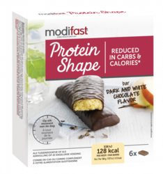 6 x 31 Gramm Modifast Protein Shape Repen Pure & Witte Chocolade