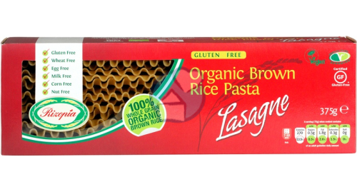 Rizopia Bruine Rijst Pasta Lasagne Biologisch 375 Gramm