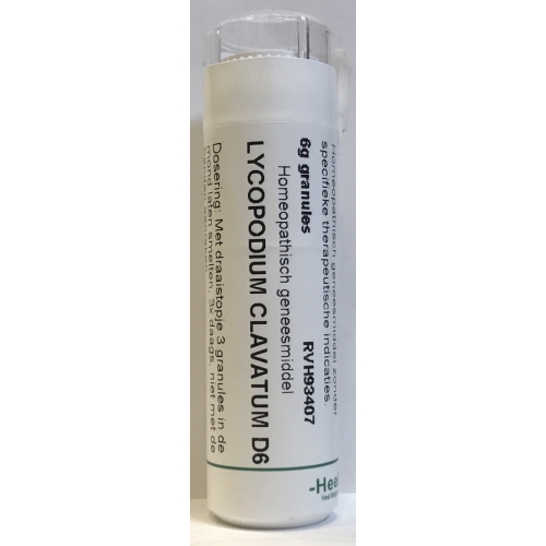 6 gram granules Homeoden Heel Lycopodium Clavatum D6