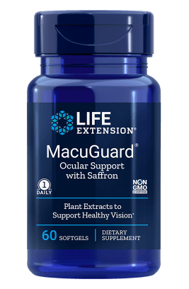 60 softgels Life Extension MacuGuard Ocular Support with Saffron