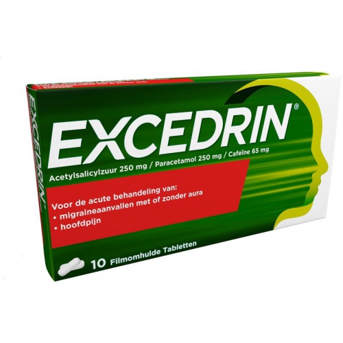 Excedrin Acetylsalicylzuur Paracetamol CafeĆÆne bij Migraine