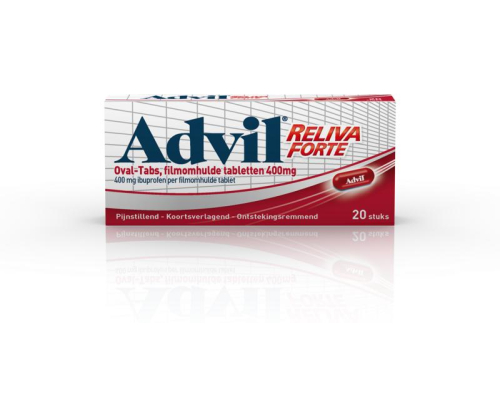 20 tabletten Advil Reliva Forte Ovaal 400 mg