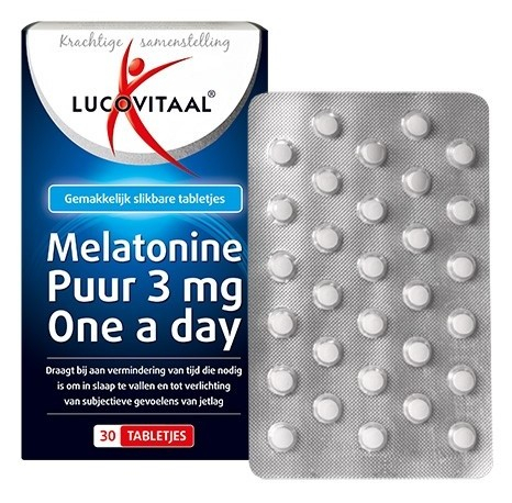 Lucovitaal Melatonine Puur 3 mg One a Day 30 Tabletten