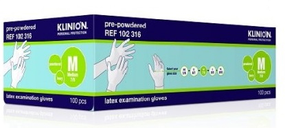 Klinion Onderzoekshandschoen Latex Medium 100 Stücke