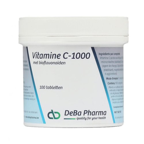 100 Tabletten DeBa Pharma Vitamine C-1000 met Bioflavonoïden