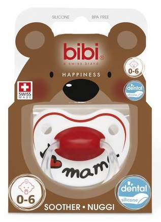 Bibi Fopspeen Happiness Dental 0-6 Maanden Mama 1 Stuck