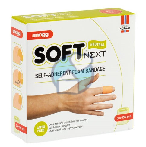Snogg Soft Next Neutraal Zelfklevend Schuimverband 3 cm x 4,5 m 1 stuk
