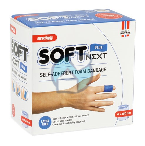 Snogg Soft Next Blue Zelfklevend Schuimverband 6 cm x 4,5 m 1 stuk