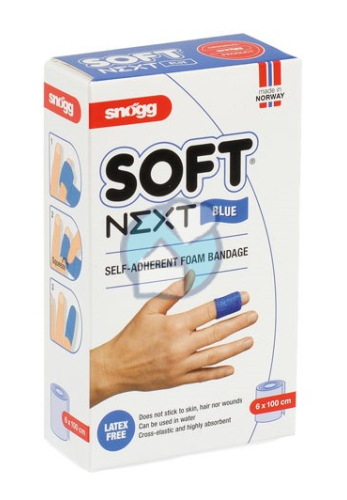 Snogg Soft Next Blue Zelfklevend Schuimverband 6 cm x 1 m 1 Stück
