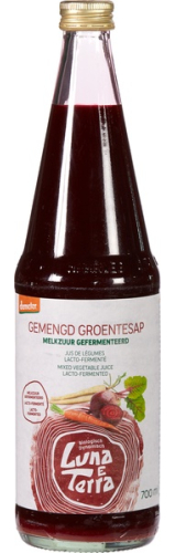 Luna e Terra Gemengd Groentesap Melkzuur Gefermenteerd Biologisch